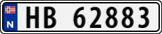 License plate of Norway, Cars