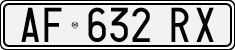 License plate of Italy, Cars (1994 year series)