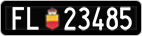 License plate of Liechtenstein, Cars