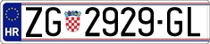 License plate of Croatia, Regular plates
