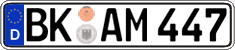 German license plate, Regular plates