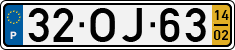 License plate of Portugal, Regular plates