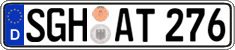 German license plate, Regular plates