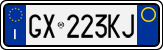 License plate of Italy, Cars (1994 year series)