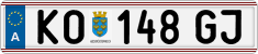 License plate of Austria, Regular plates