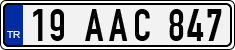 License plate of Turkey, Regular plates