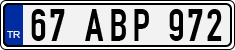 License plate of Turkey, Regular plates