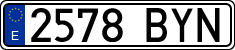 License plates of Spain, Ordinary (2000)