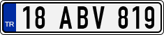 License plate of Turkey, Regular plates