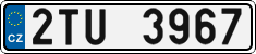 License plate of the Czech Republic, Cars (2001)