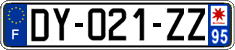French license plate, SIV (ordinary)