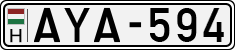 license plates of Hungary, Cars (1990)
