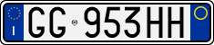 License plate of Italy, Cars (1994 year series)