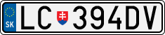 License plate of Slovakia, Cars