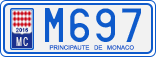License plate of Monaco, Cars