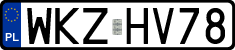 License plates of Poland, Regular car plates