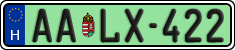 license plates of Hungary, Regular plates (2022)