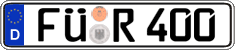 German license plate, Regular plates