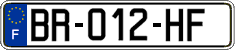 French license plate, SIV (ordinary)