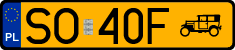 License plates of Poland, Oldtimers