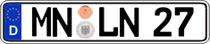 German license plate, Regular plates