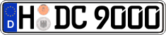 German license plate, Regular plates