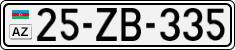 License plate of Azerbaijan, Cars