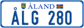 License plate of Åland, Cars (ÅLA 1234)