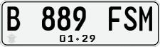 License plate of Indonesia, Regular plates