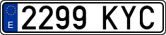 License plates of Spain, Ordinary (2000)