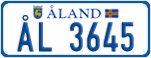 License plate of Åland, Cars (ÅL 12345)