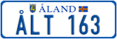License plate of Åland, Cars (ÅLA 1234)