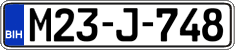 License plate of Bosnia and Herzegovina, Regular plates