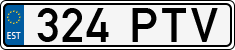 License plate of Estonia, Regular car plates