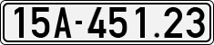 License plate of Vietnam, Cars