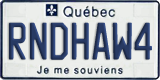 Quebec, Vanity Plates