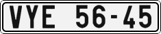 License plate of the Czech Republic, Cars (1960)