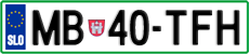 License plate of Slovenia, Cars