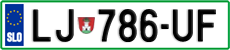 License plate of Slovenia, Cars