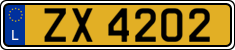 License plate of Luxembourg, 2003 year system