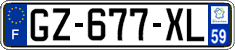 French license plate, SIV (ordinary)