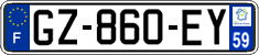 French license plate, SIV (ordinary)