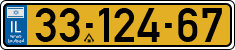 License plate of Israel, Regular plates