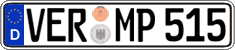 German license plate, Regular plates