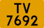 License plate of Hong Kong, AB 1234