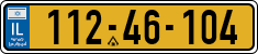 License plate of Israel, Regular plates