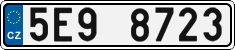 License plate of the Czech Republic, Cars (2001)