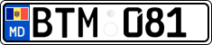 License plate of Moldova, Cars (2015)