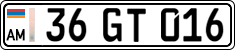 License plate of Armenia, Private owners