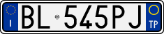 License plate of Italy, Cars (1994 year series)
